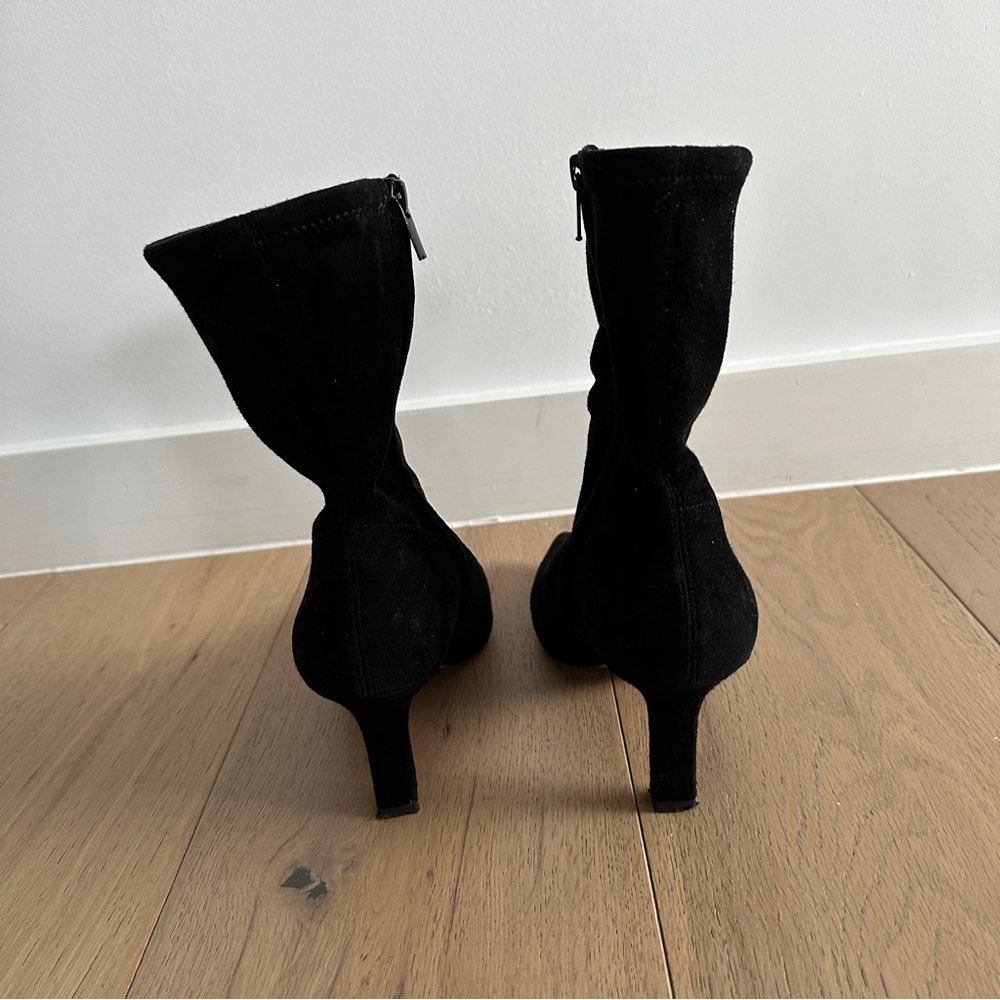 & Other Stories Pointy Sock Booties in Black Suede 38 - Picture 7 of 12